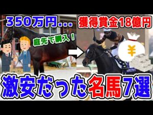 【庭先取引編】破格の安さで購入された最強G1馬7選【競馬】
