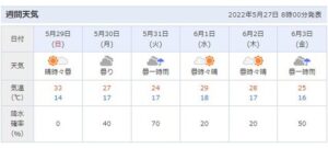 【競馬】日本ダービー当日の府中市の最高気温33℃に
