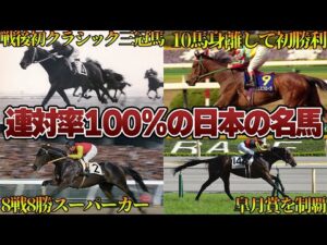 【競馬】連対率 100%!生涯 3 着以下がない日本の名馬5選