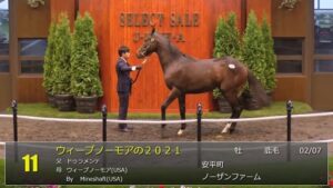 【セレクトセール2022】ウィープノーモアの2021（父ドゥラメンテ）1億円で落札