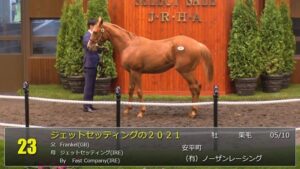 【セレクトセール2022】ジェットセッティングの2021（父フランケル）1億5千5百万円で落札