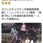 西山オーナー「残念としか…」 JRA賞オジュウチョウサン138票、ニシノデイジー137票 わずか1票差に