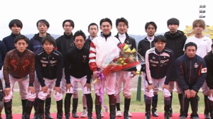 福永祐一騎手　チューリップ賞にて誘導馬に騎乗