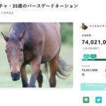 ナイスネイチャ35歳のバースデードネーション、過去最高の7400万円を集めて終了