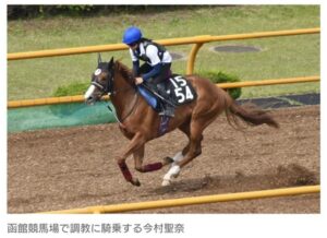 今村聖奈、初めての函館で調教騎乗　騎乗停止中も意欲的に技術磨く