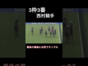 西村騎手が最後に他の馬に接触してしまう #競馬 #騎乗停止