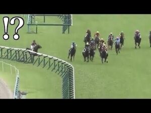 コースを外れて、サクに衝突