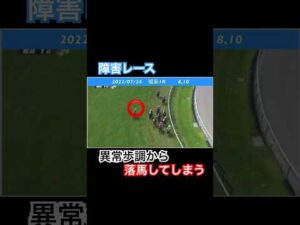 異常歩調から飛越時に落馬してしまう…#競馬 #horseracing #落馬事故