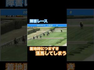 障害を飛越後、躓いてしまい落馬してしまう #競馬 #horseracing #ウマ娘 #落馬事故