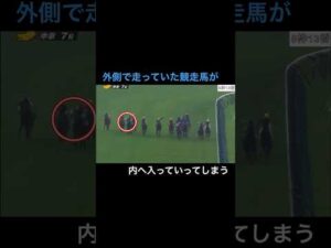 外側で走っていた馬が、内へ入っていってしまう #競馬 #horseracing #ウマ娘