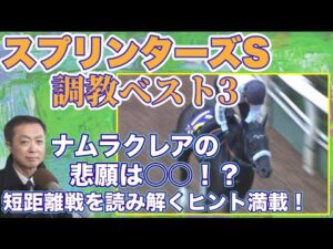 「ラスト１ハロン自己ベスト！この馬が勝ってもおかしくない！」競馬エイト・高橋賢司トラックマンの調教解説＜スプリンターズS（GⅠ）＞