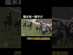 福永祐一騎手が騎乗している競走馬がバランスを崩し落馬