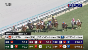 阪神Fレビュー 11番人気→1番人気→12番人気 3連単197,830円