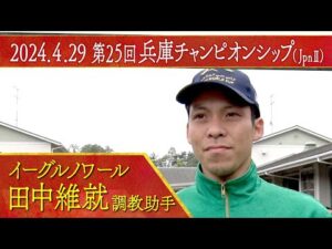 田中維就調教助手〈イーグルノワール〉【第２５回兵庫チャンピオンシップ（JpnⅡ）事前インタビュー】