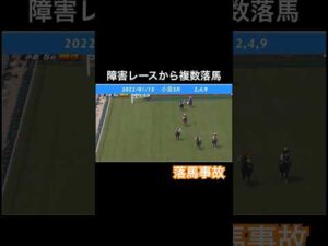 【落馬事故】障害レースから複数馬が落馬