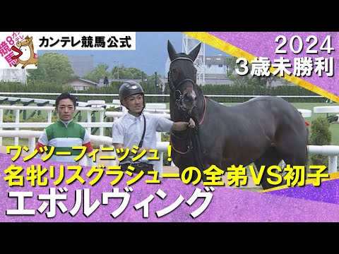 【名牝リスグラシューの全弟エボルヴィングが初勝利】2024年6月9日(日) 3歳未勝利　京都芝1800ｍ　実況：川島壮雄【カンテレ公式】