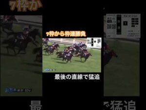 枠連勝負 最後の直線で猛追