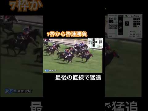 枠連勝負　最後の直線で猛追