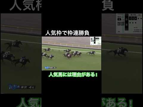 人気馬で枠連勝負　人気馬には理由がある!