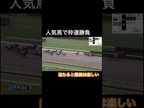 人気馬で枠連勝負　当たると競馬は楽しい