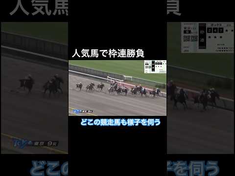 人気馬で枠連勝負　様子を伺いながらの競争