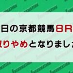 【京都8R】激しい降雨で安全確保できないため中止