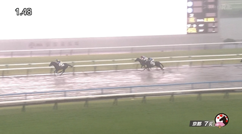 【京都競馬場】8Rが降雨の影響で取りやめに