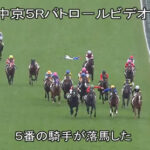 【中京5R】ルーキー舟山瑠泉の落馬がヤバい