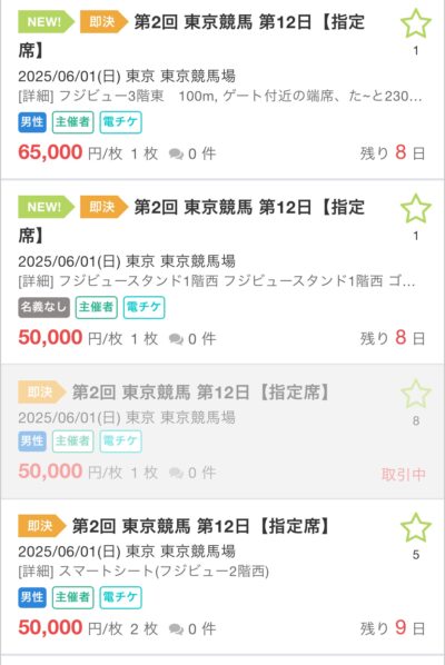 ダービー指定席、無事除外の模様