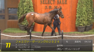 【セレクトセール2025】フォエヴァーダーリングの2024(父レイデオロ)が3億円で落札　他