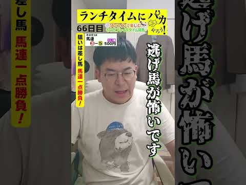 【ランチタイムに競馬を楽しむ！そのだブレイクタイム競馬】次世代競馬芸人がランチタイムに競馬予想！タチマチ 胡内が５００円で馬券勝負！10/2、66日目の結果は？【カンテレ競馬×そのだけいば】
