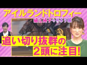 「戦ってきた相手が違う！」アドマイヤマツリ、ボンドガール、セキトバイースト・・・アイルランドトロフィー(ＧⅡ)を元ジョッキーの細江純子さんが解説！＜細江純子のネタ帳＞