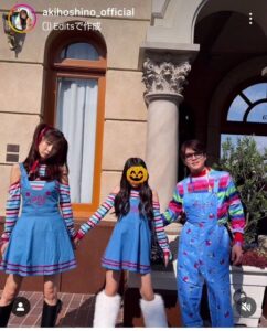 三浦皇成、嫁ほしのあき＆娘とコスプレ3ショットを披露